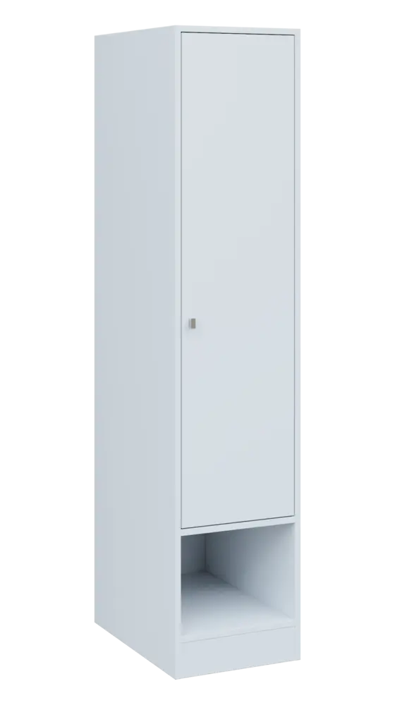 QN 5 - 4STN skříň šatní, 1-dveřová, pravá, výsuvné ramínko, 1830x400x600, bílá